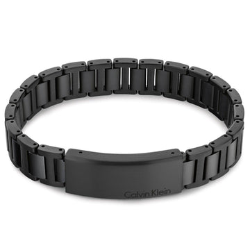 Ανδρικό βραχιόλι Calvin Klein 35000091 σε μαύρο χρώμα κατασκευασμένο από χειρουργικό ατσάλι.